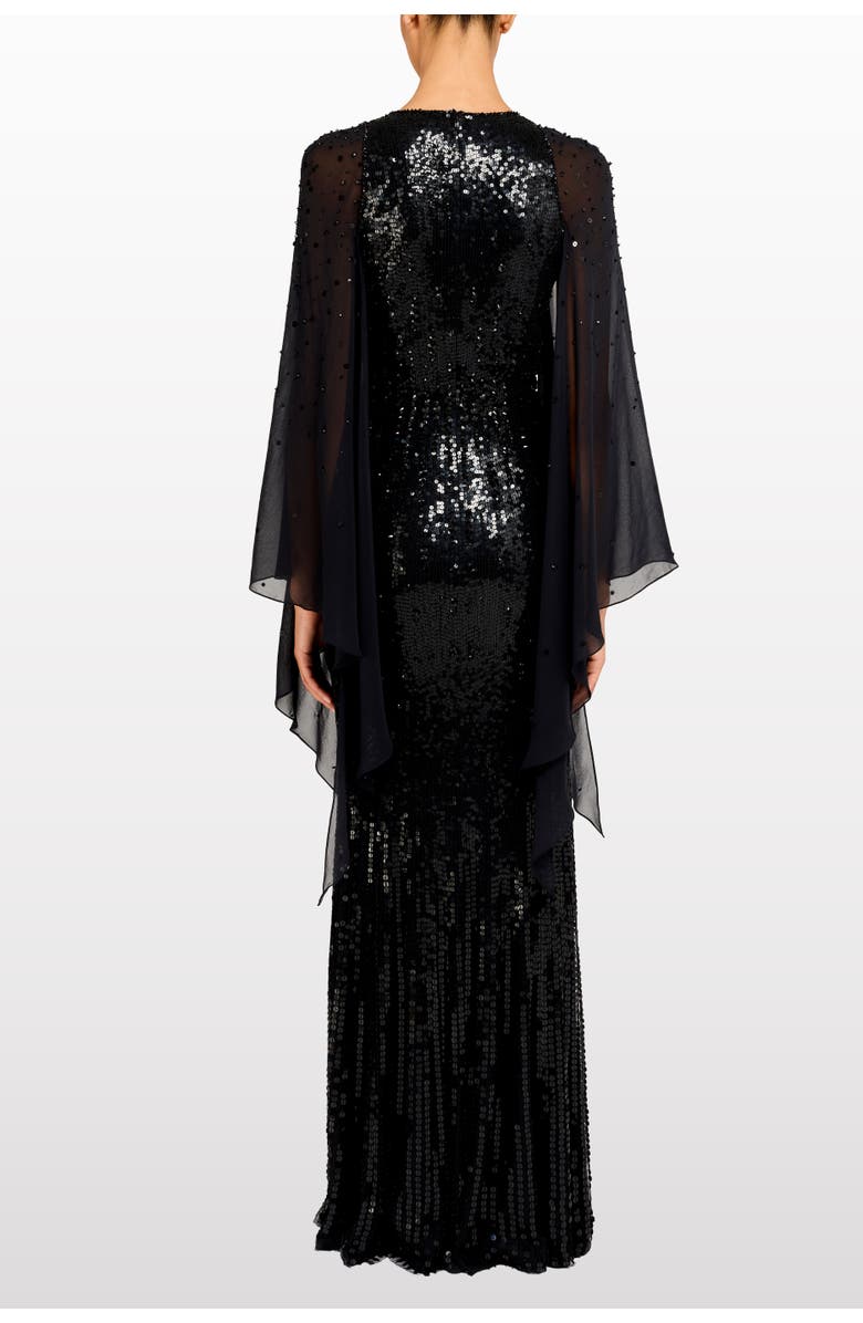 Jenny Packham Lyrical Dress, Alternate, color, Liquorice