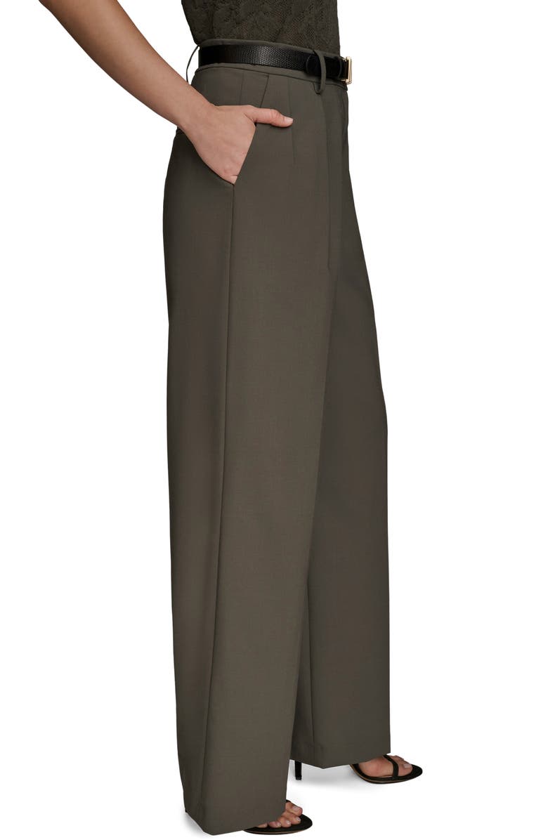 Donna Karan New York Pleated Wide Leg Pants, Alternate, color, Dark Mineral