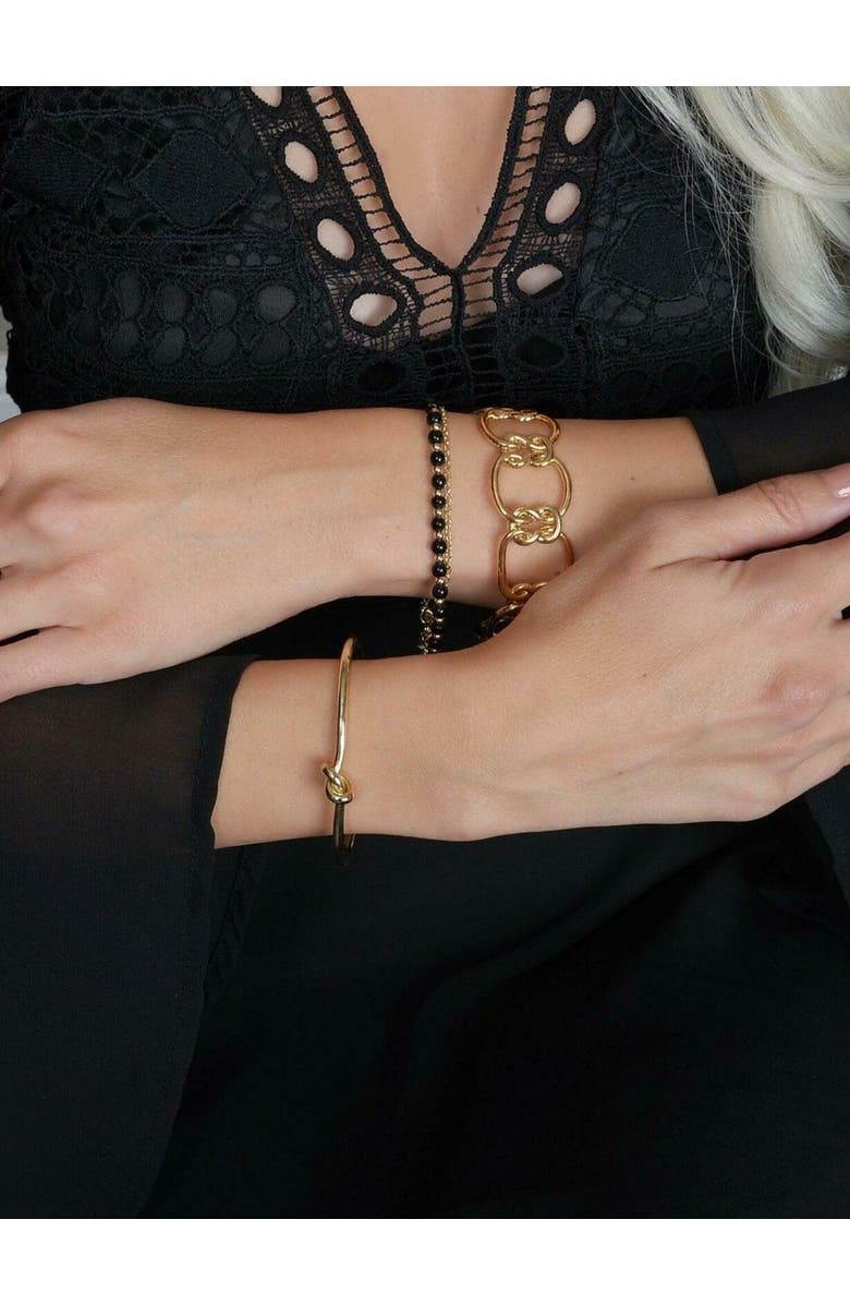 Hollywood Sensation Love Knot Bracelet, Alternate, color, Gold