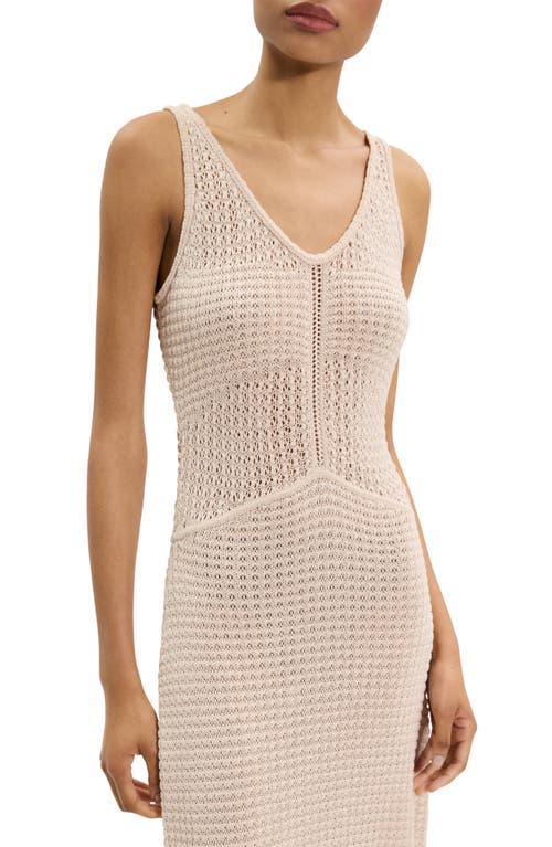 Theory Open Stitch Sleeveless Maxi Dress In Neutral