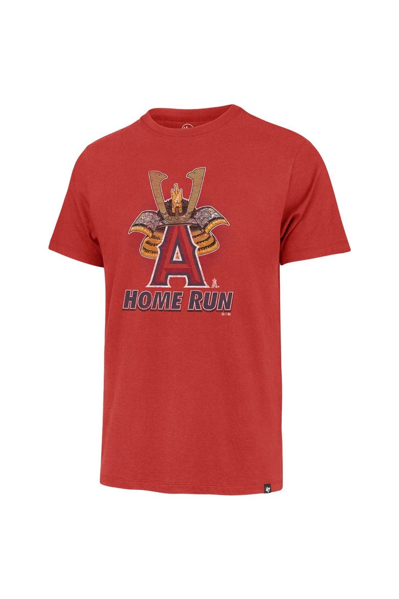 Men's '47  Red Los Angeles Angels HR Celebration T-Shirt, Alternate, color, Red