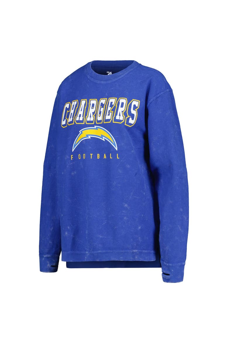 Women's G-III 4Her by Carl Banks Powder Blue Los Angeles Chargers Comfy Cord Pullover Sweatshirt, Alternate, color, Powder Blue