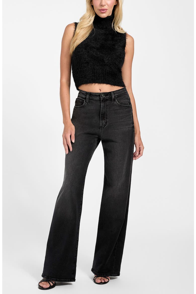 Mei Fuzzy Sleeveless Crop Turtleneck Sweater, Alternate, color, JBLACK-BLACK