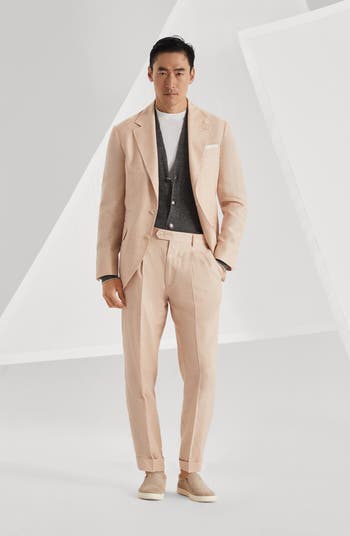 テーラードジャケット BRUNELLO CUCINELLI PAPAYA-COLORED PRINCE OF WALES JACKET Brunello Cucinelli Prince of Wales blazer | Nordstrom