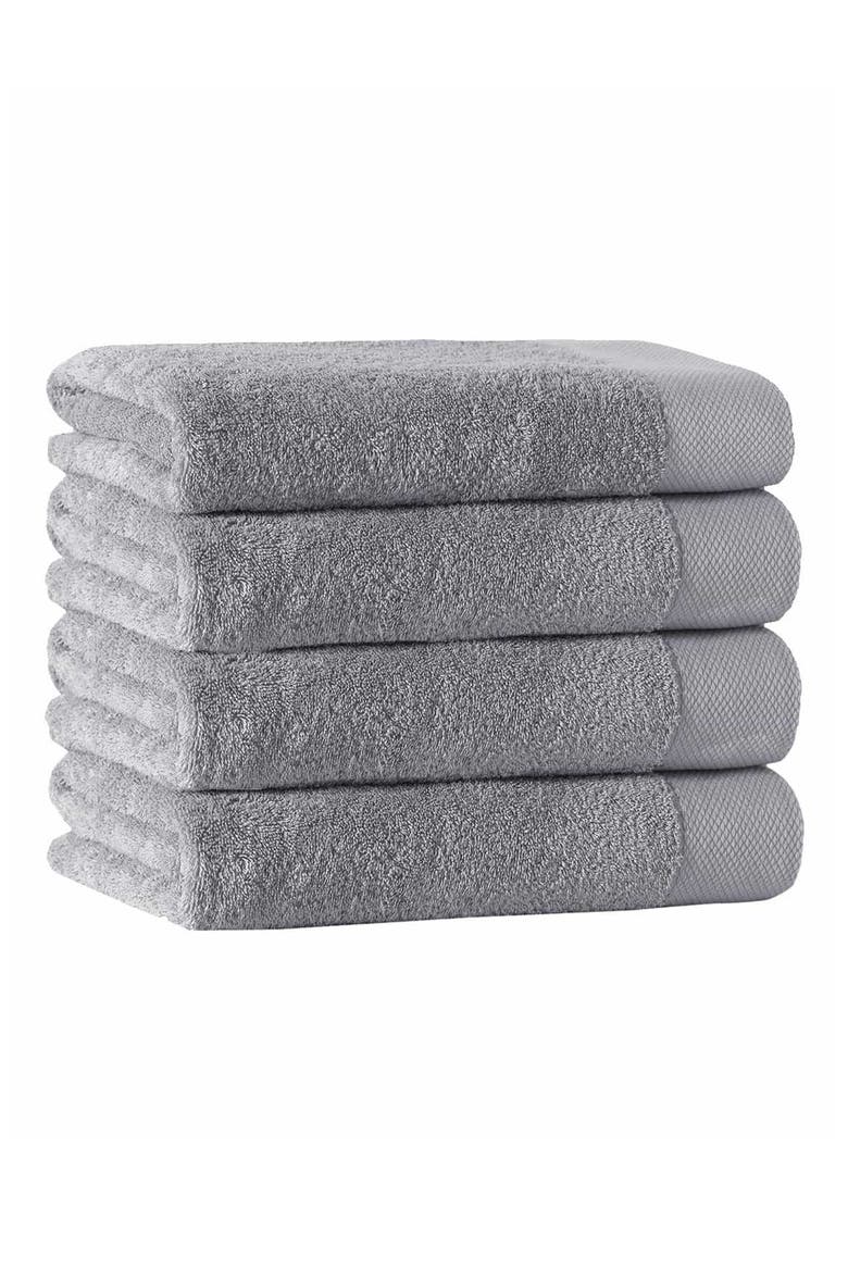 Signature Turkish Cotton Silver Bath Towel - Set of 4, Main, color, SILVER