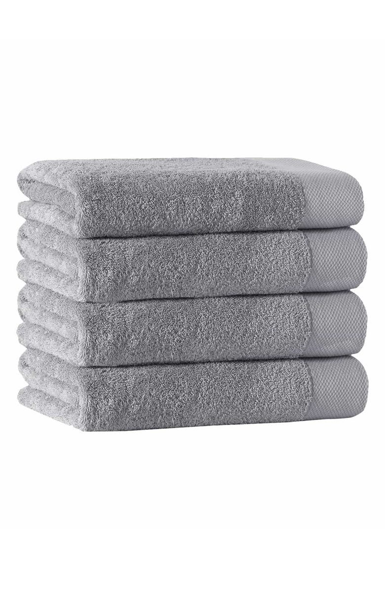 ENCHANTE HOME Signature Turkish Cotton Silver Bath Towel - Set of 4, Main, color, 