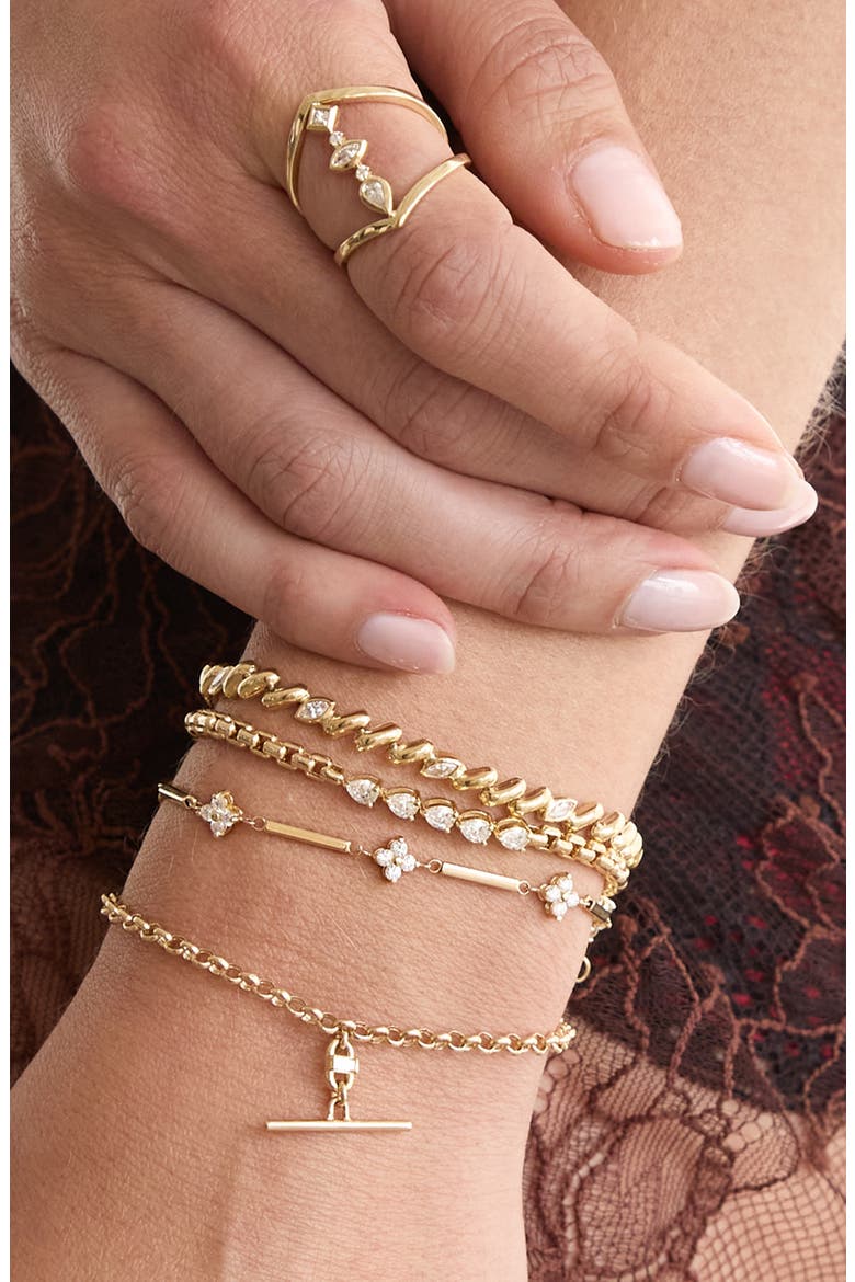Diamond San Marco Chain Bracelet, Alternate, color, 14K YELLOW GOLD