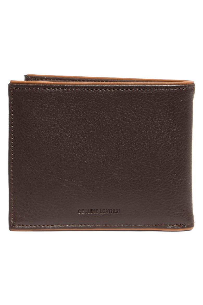 Leather Bifold Wallet, Alternate, color, BRN200