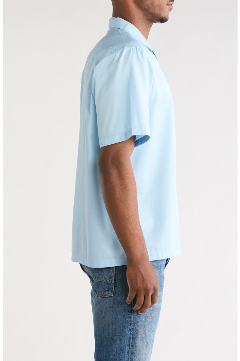 Delray Cotton & Lyocell Camp Shirt, Alternate, color, ICARIA / WHITE