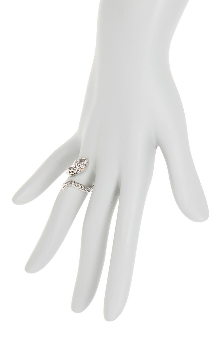 SAMUEL B. 18K Gold & Sterling Silver Snake Ring, Alternate, color, Silver/Gold