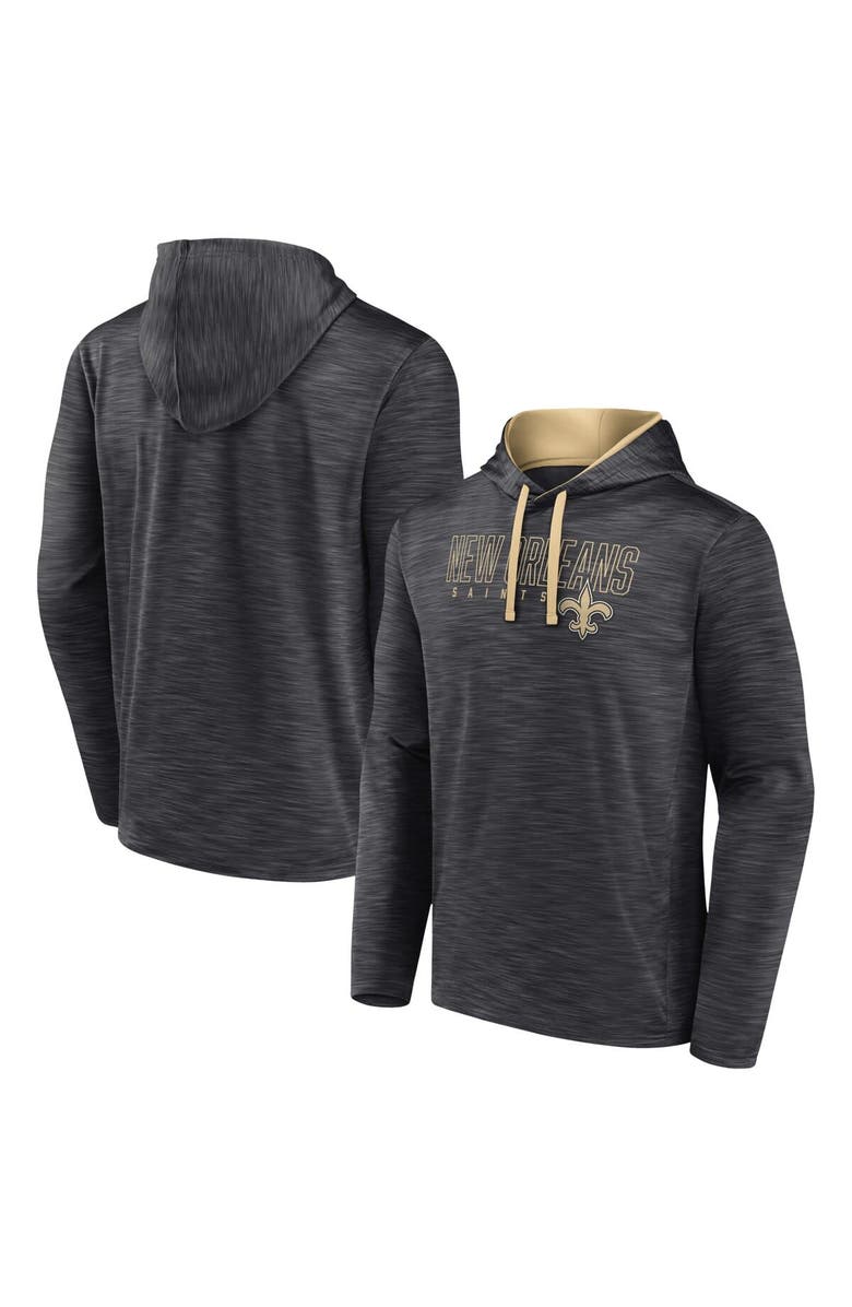 FANATICS Men's Fanatics Branded Heather Charcoal New Orleans Saints Hook and Ladder Pullover Hoodie, Alternate, color,
