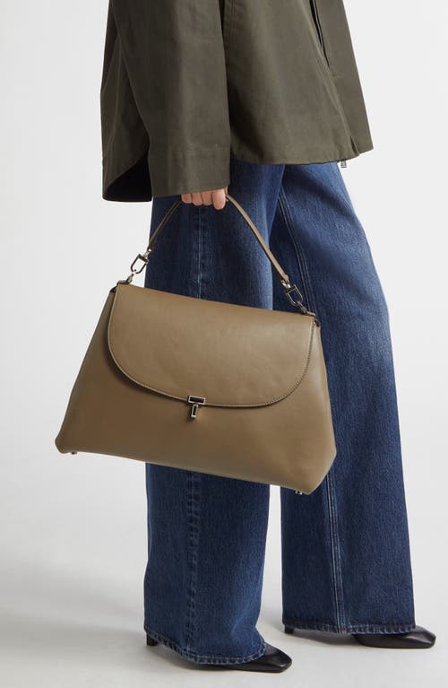 Totême Toteme T-lock Leather Shoulder Bag In Brown