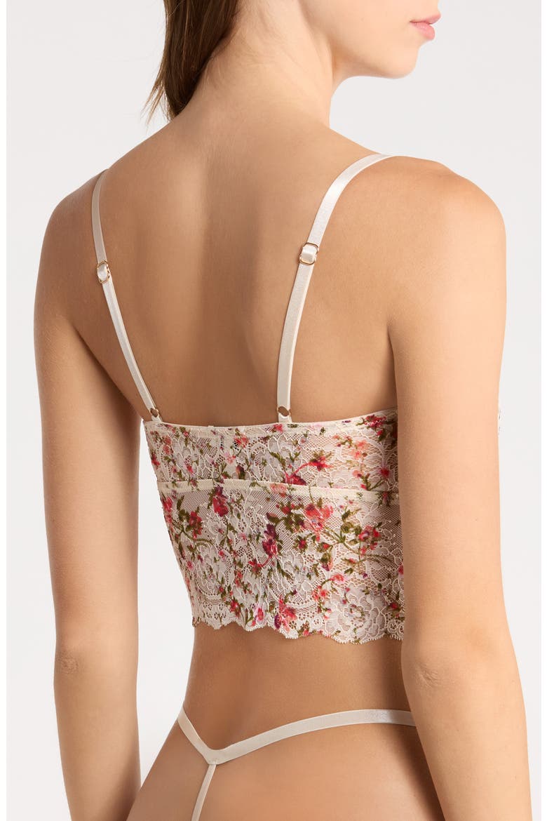 Floral Lace Longline Bralette, Alternate, color, FIELD FLORAL