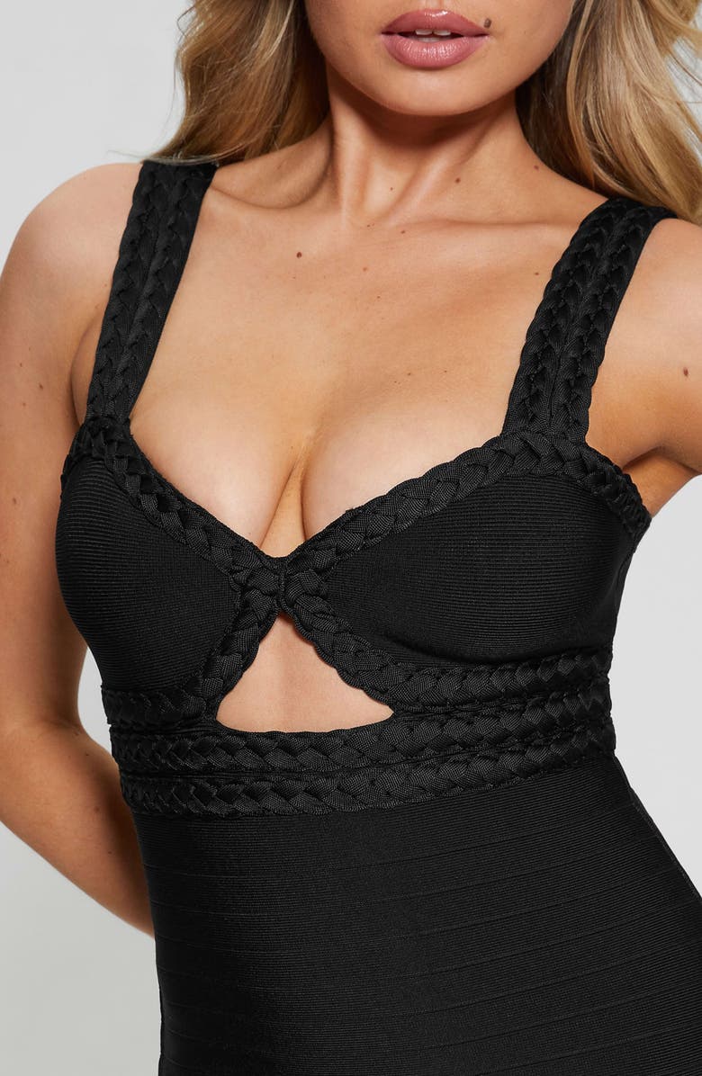 GUESS Ashlee Braided Bandage Minidress, Alternate, color, 