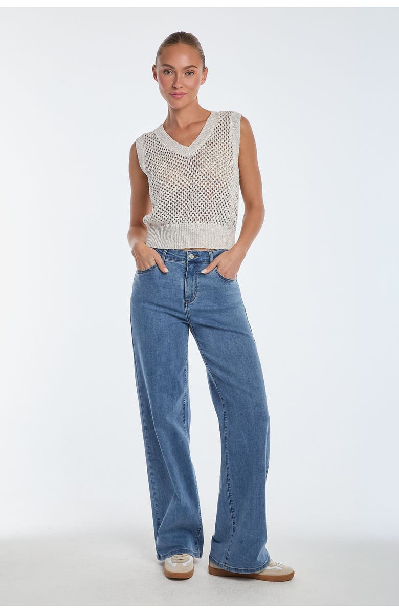 The Noli Shop Dahlia High Rise Relaxed Jean, Alternate, color, Medium Blue