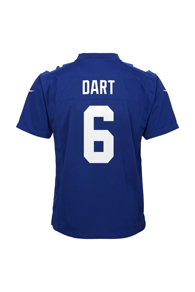 Youth Nike Jaxson Dart Royal New York Giants Team Game Jersey, Main, color, Royal