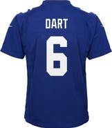 Nike Youth Nike Jaxson Dart Royal New York Giants Team Game Jersey