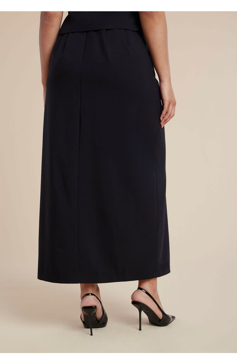 ELOQUII Buttoned Maxi Column Skirt, Alternate, color, Black Onyx