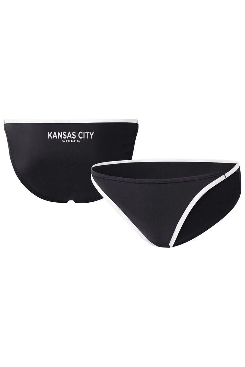 Women's G-III 4Her by Carl Banks Black Kansas City Chiefs Play Action Bikini Bottom, Main, color, Black