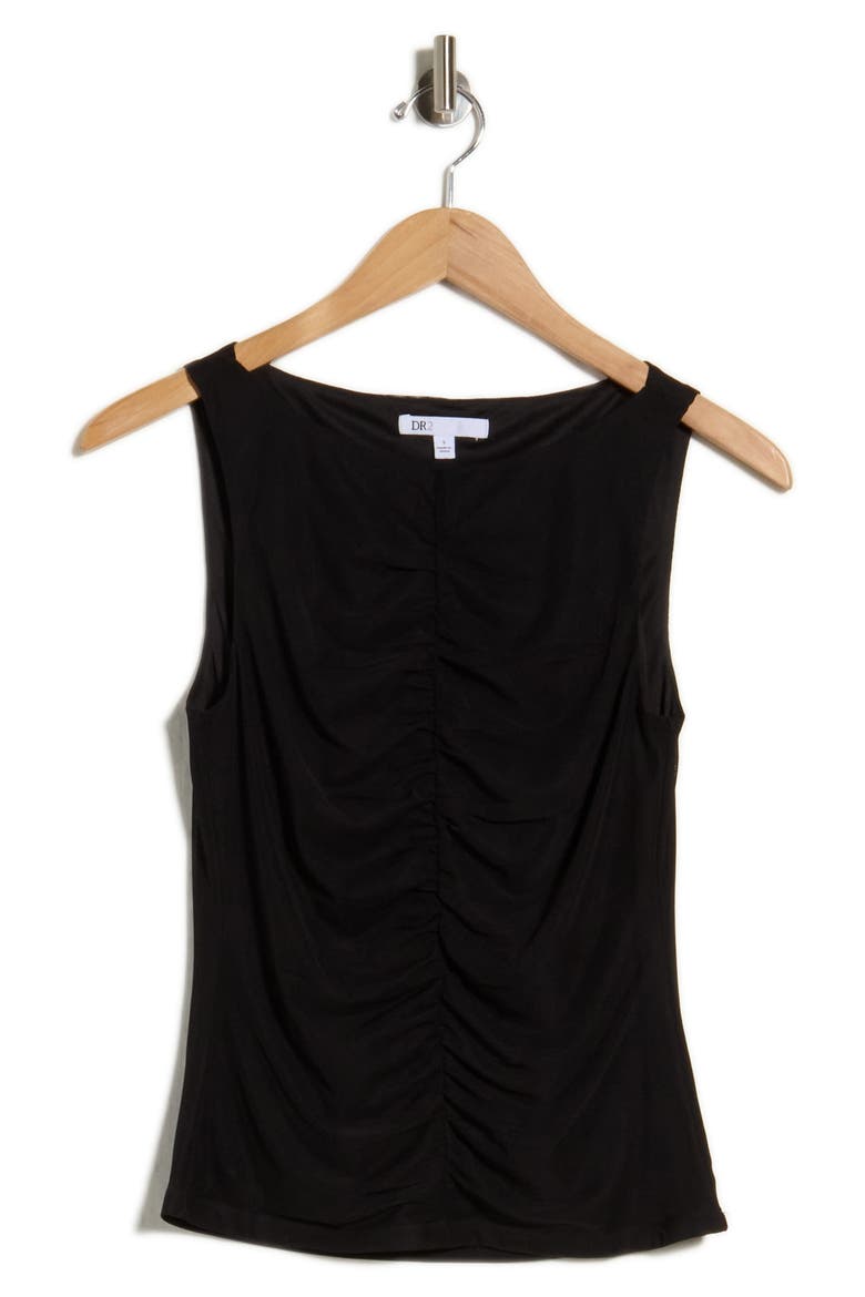 Ruched Front Tank, Main, color, BLACK