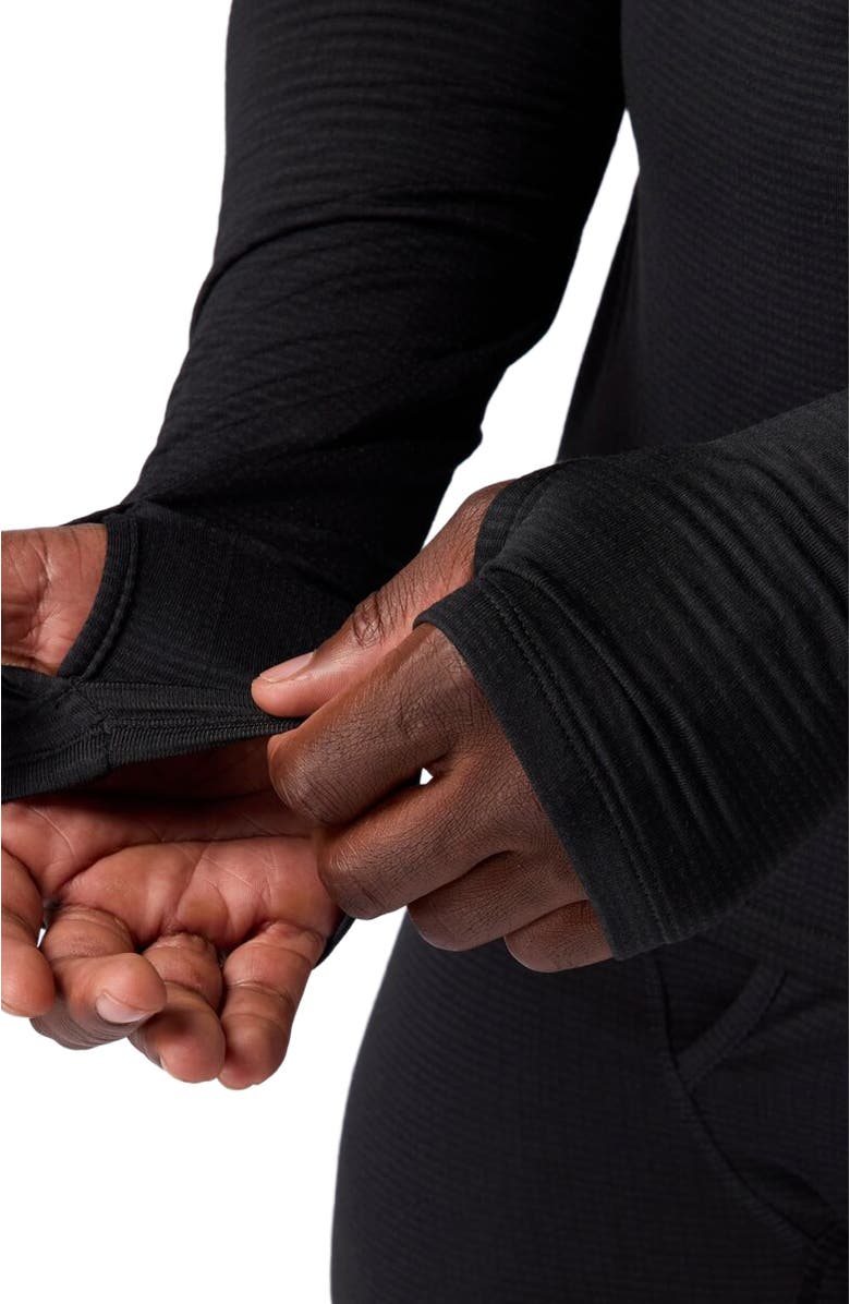 Backcountry Pines Microgrid Ultra-Lt Baselayer 1/2-Zip Scuba Top - Men's, Alternate, color, Black