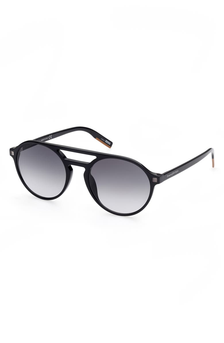 ZEGNA 54mm Round Sunglasses, Main, color,
