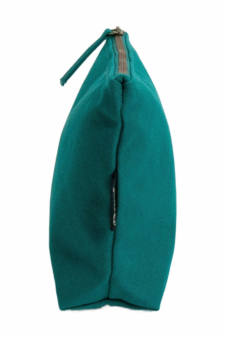 Organic Cotton Makeup Bag, Alternate, color, Deep Sea Teal