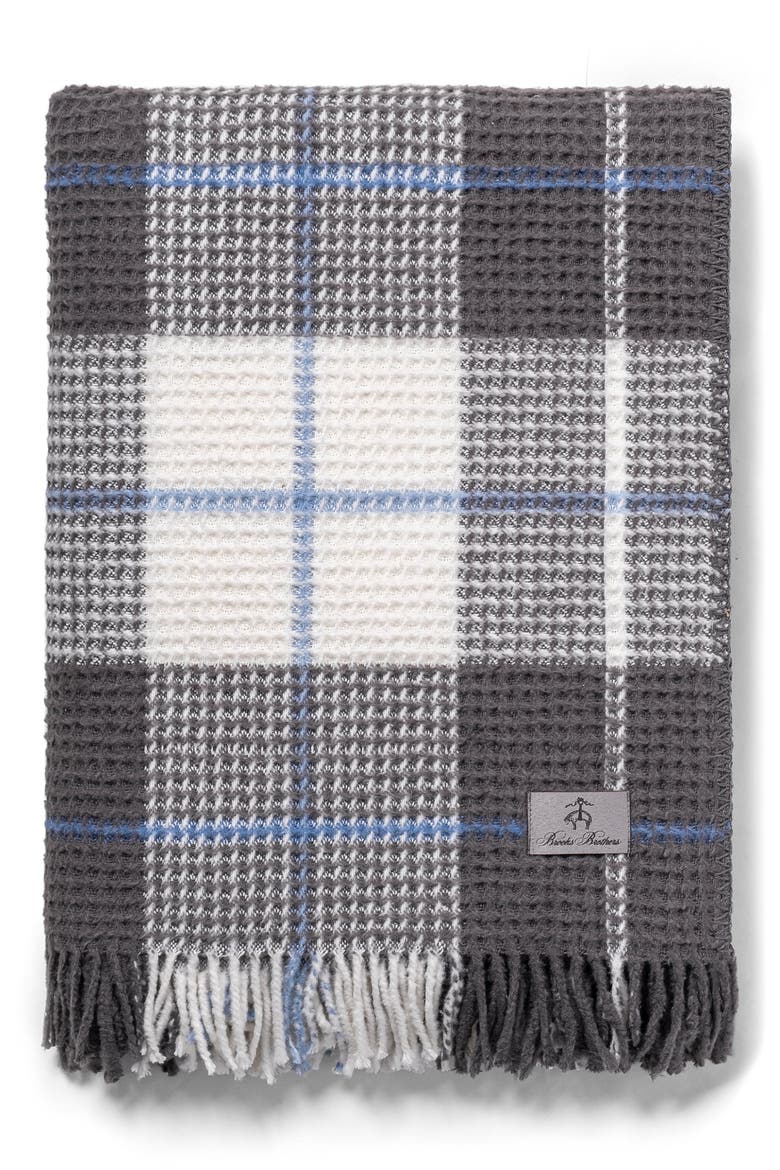 Waffle Knit Throw Blanket, Main, color, ANTHRACITE