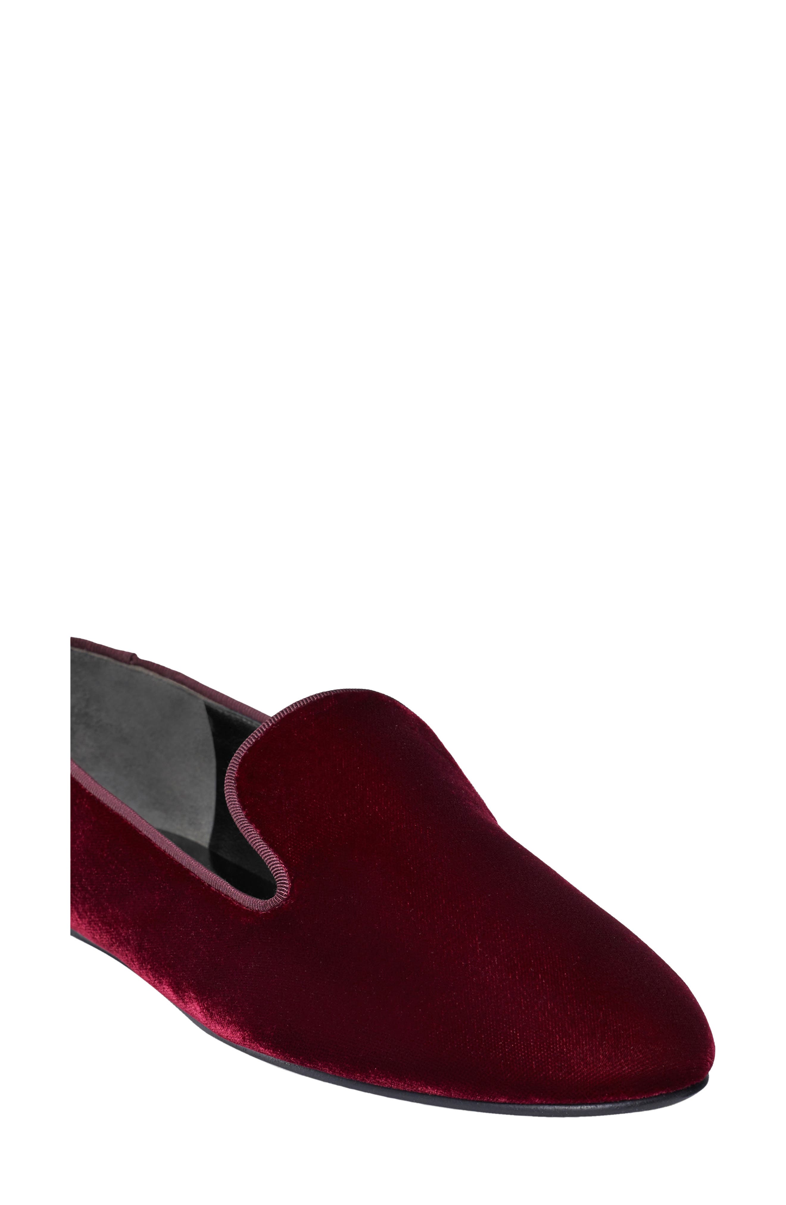 Tory Burch Smoking Slipper, Alternate, color, Dark Carmine