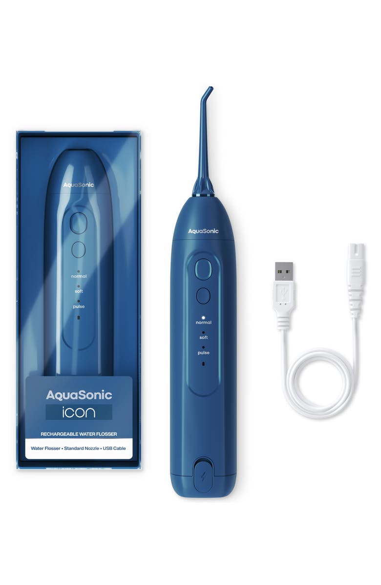 AQUASONIC Icon Navy Flosser, Alternate, color, Navy