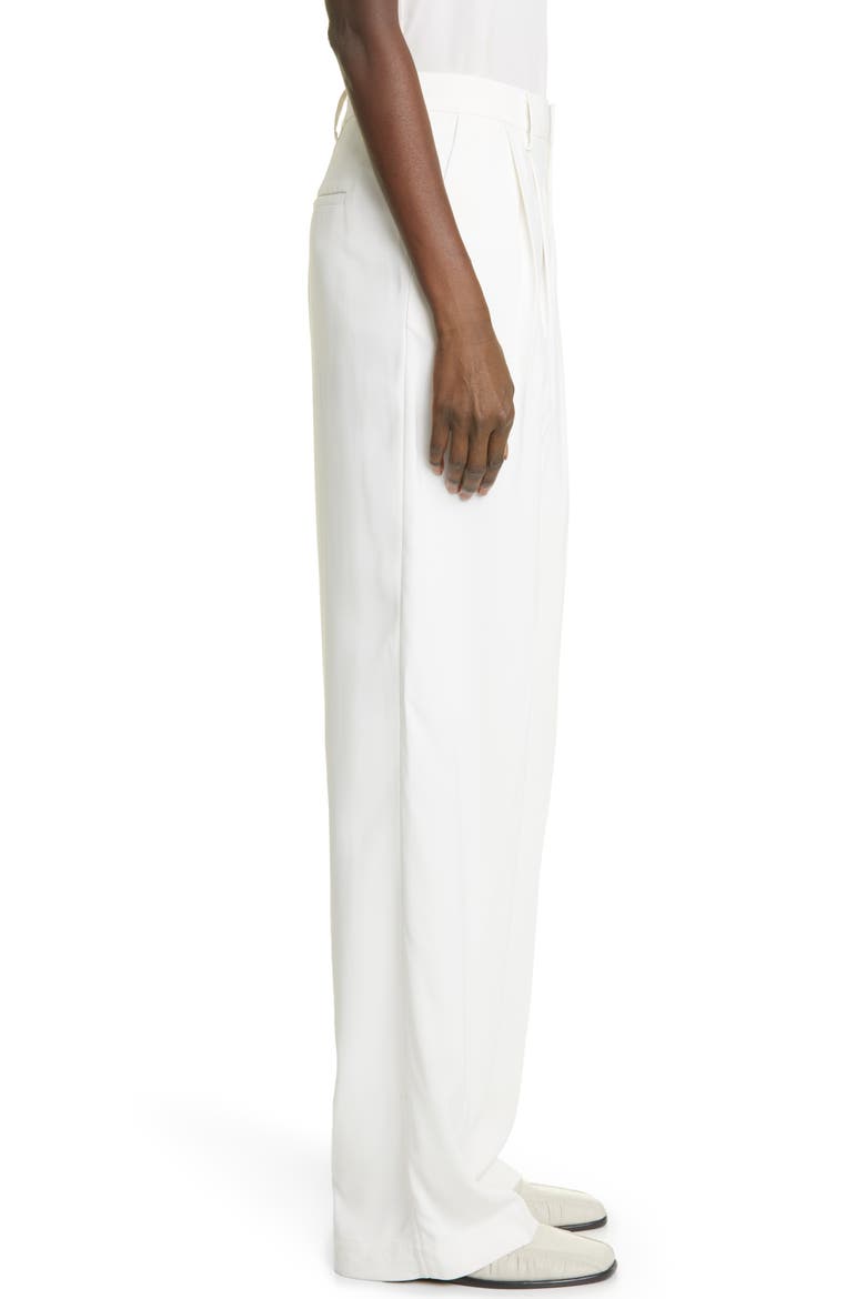 Pleat Front Stretch Trousers, Alternate, color, 110 IVORY