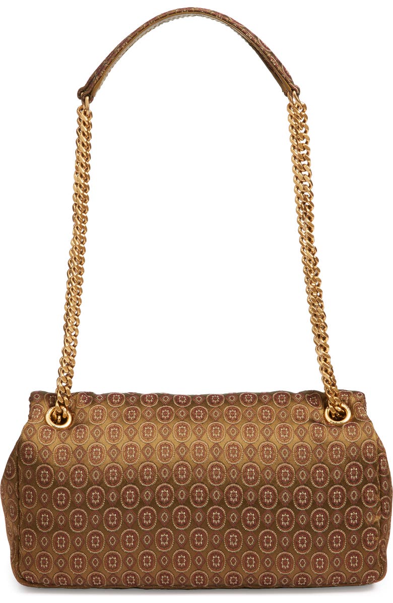 Saint Laurent Small Calypso Jacquard Shoulder Bag, Alternate, color, Ocre Multicolor