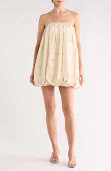 A.L.C. Holly Embellished Strapless Bubble Hem Minidress