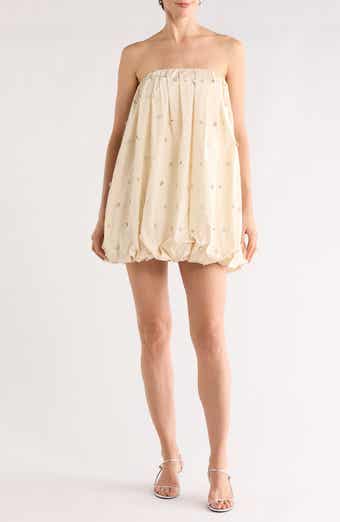 A.L.C. Holly Embellished Strapless Bubble Hem Minidress