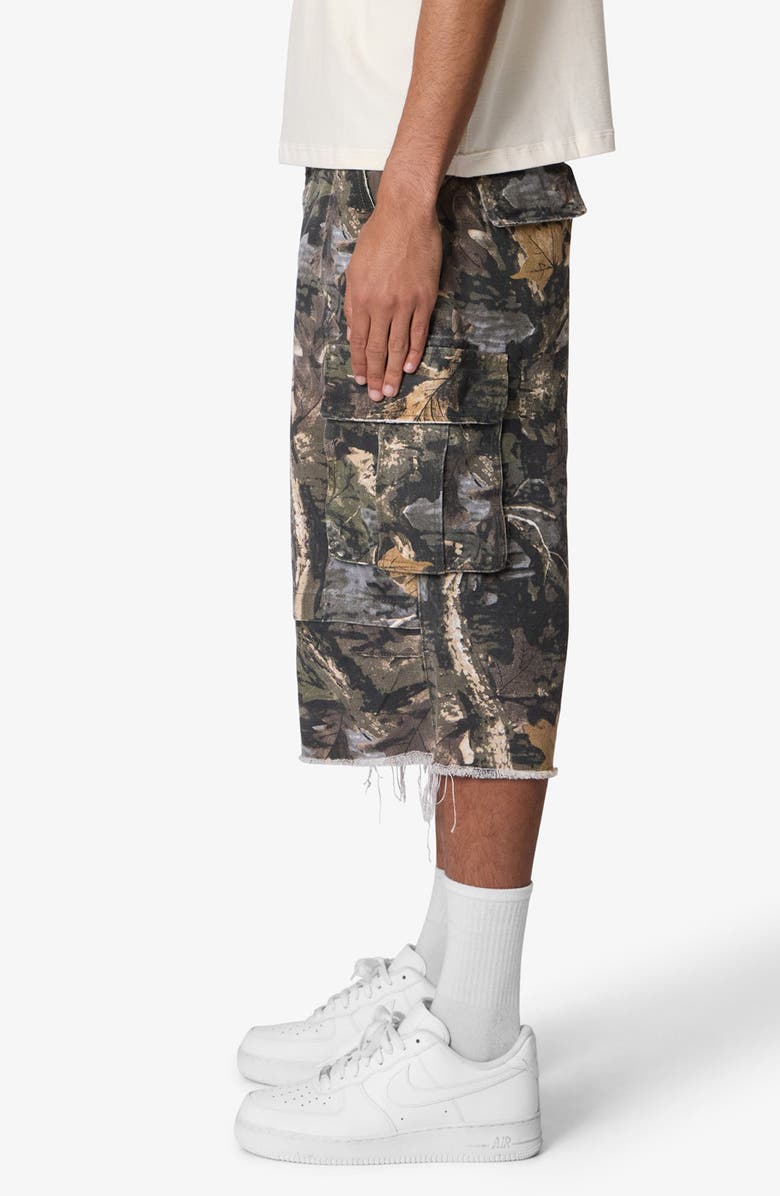 mnml Camo Print Ultra Baggy Cargo Shorts, Alternate, color, Forest Camo