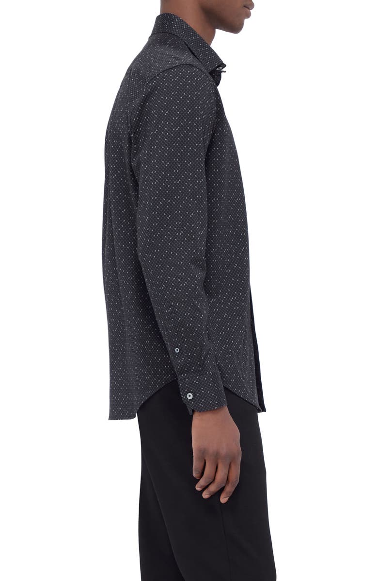 Bugatchi Jimmy OoohCotton<sup>®</sup> Geo Print Button-Up Shirt, Alternate, color,