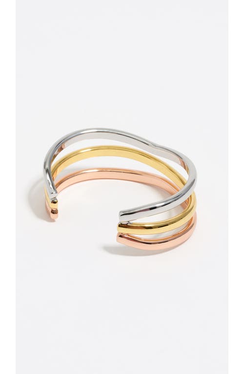 Bimba Y Lola Three-tone Bands Rigid Bracelet In Gold