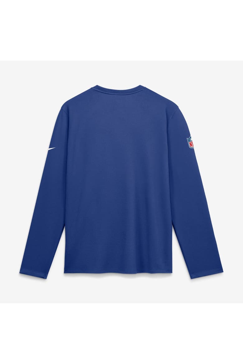 Men's Nike  Royal New York Giants Sideline Coaches UV Dri-FIT Long Sleeve Shirt, Alternate, color, Royal