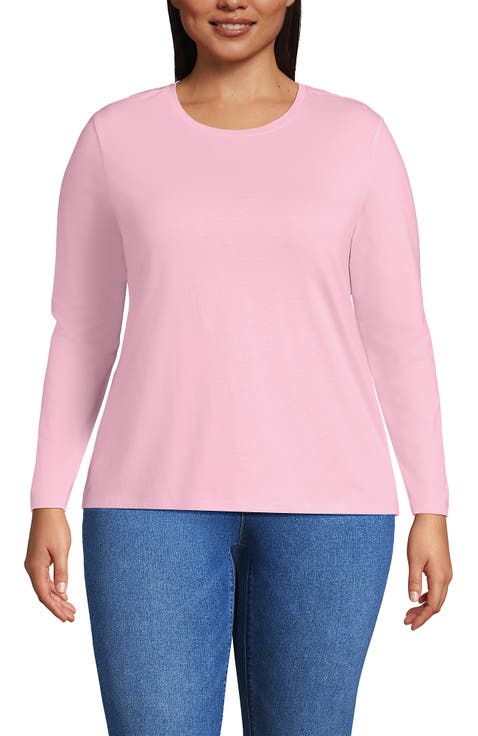 Relaxed Supima Cotton Long Sleeve Crew Neck T-Shirt