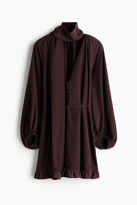 Scarf-detail Dress