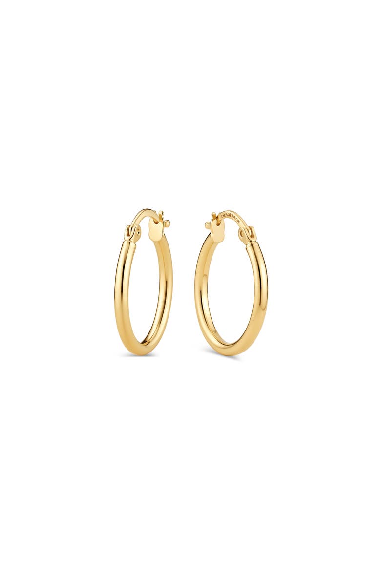 Classic Hoop Earrings in 14K Gold, 15mm, Alternate, color, Yellow Gold