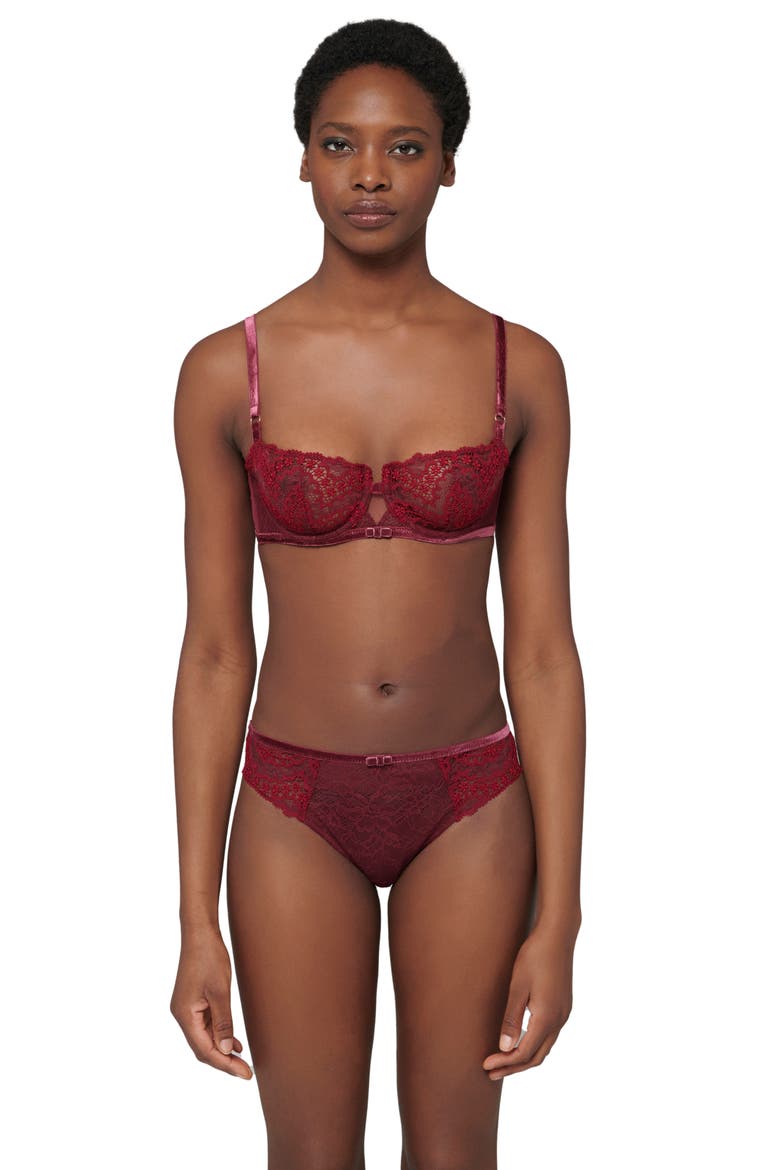 Scenario Underwire Demi Bra, Alternate, color, SPINEL RED