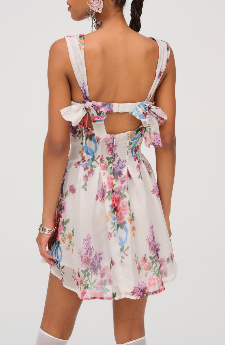 For Love & Lemons August Floral Chiffon Minidress, Alternate, color, 