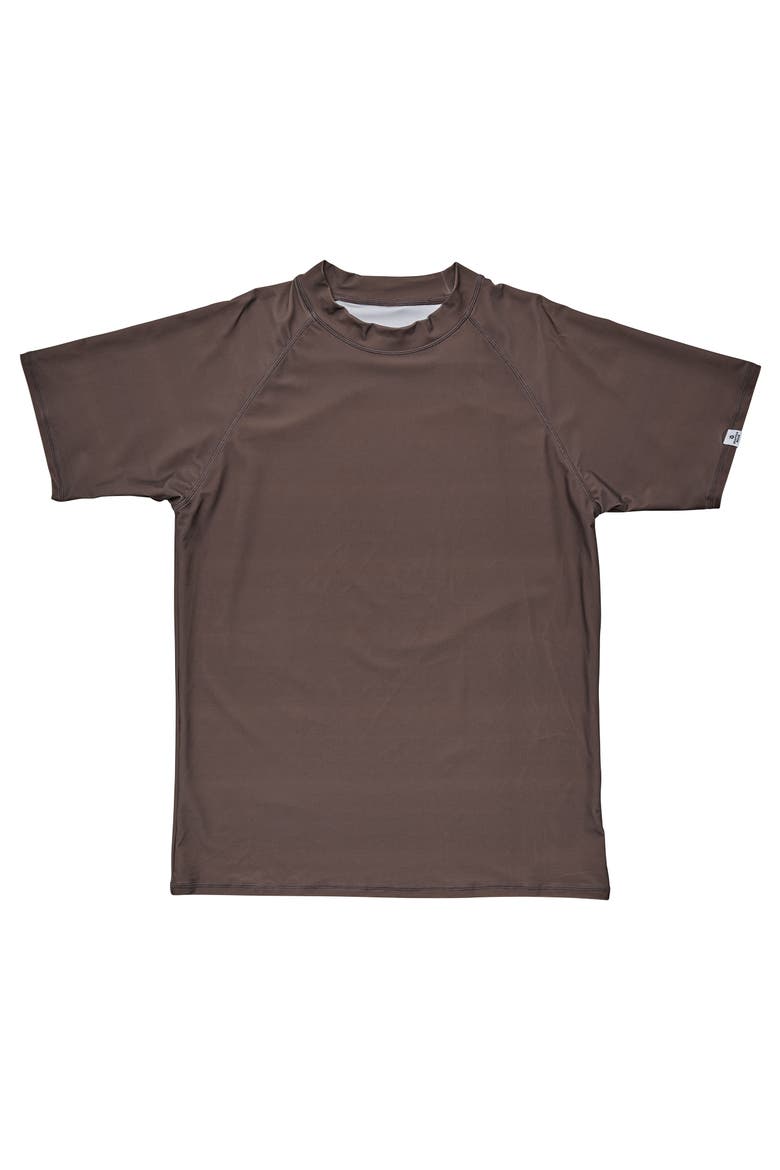 Sustainable Short Sleeve Rash Top, Main, color, Chocolate