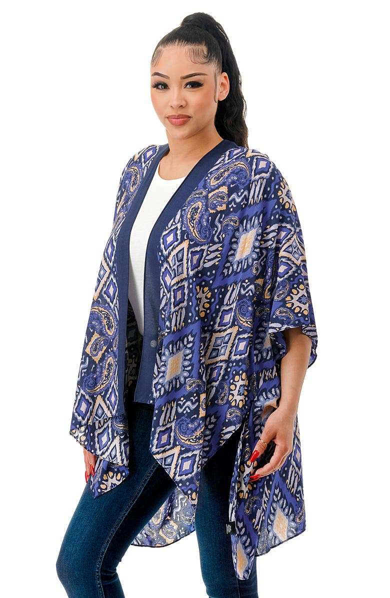 MARCUS ADLER Abstract Duster, Alternate, color, Blue