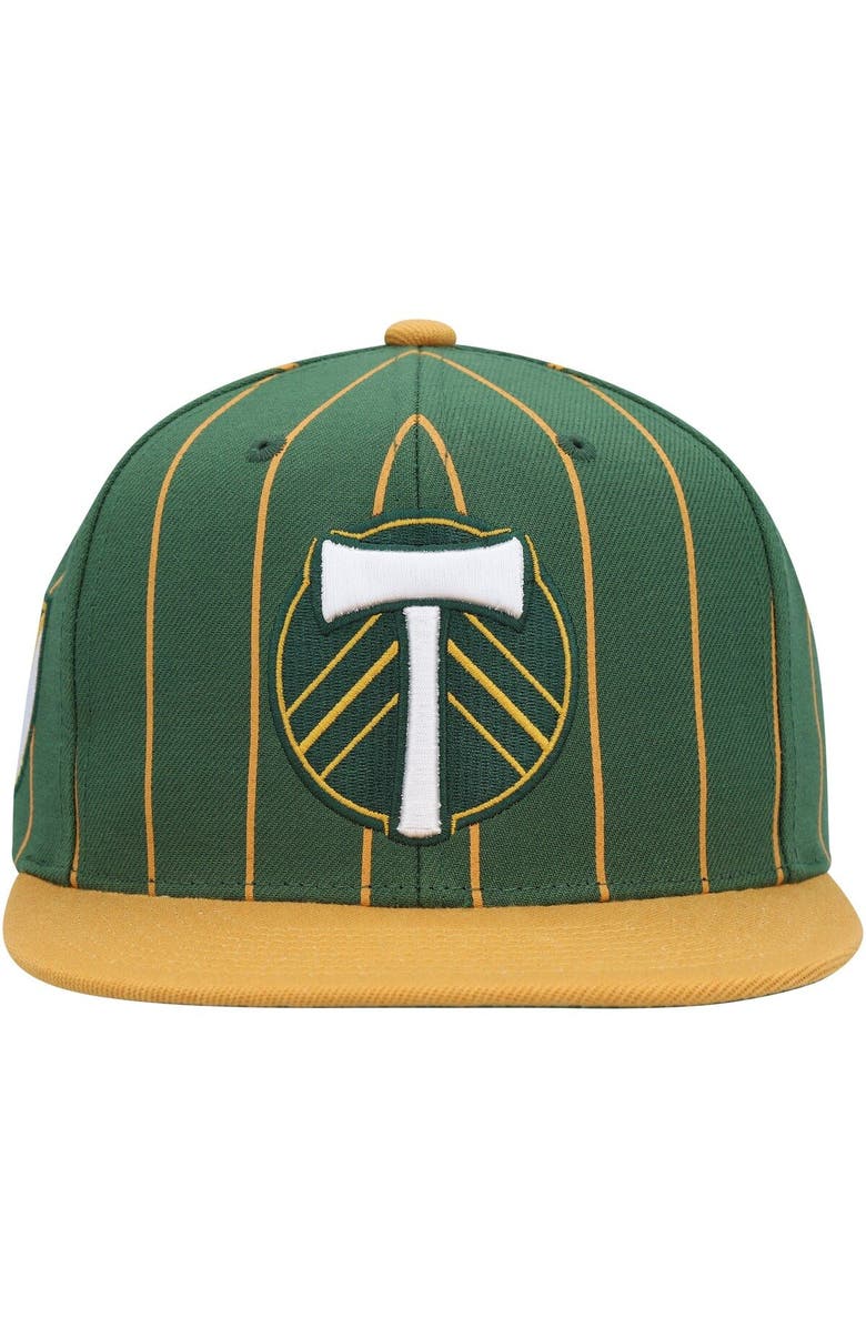 Mitchell & Ness Men's Mitchell & Ness Green Portland Timbers Team Pin Snapback Hat, Alternate, color, 
