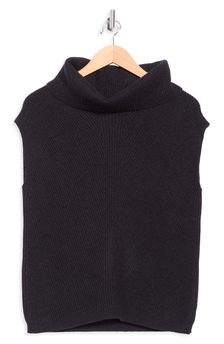 ELIE ELIE TAHARI Sleeveless Turtleneck Sweater, Alternate, color, Black