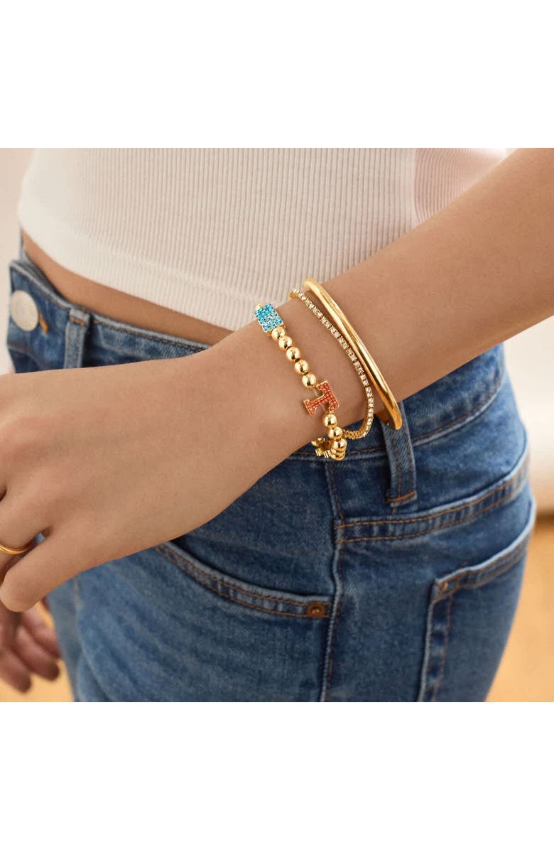 BaubleBar Tennessee Volunteers Mixed Icon Pisa Bracelet, Alternate, color, Gold