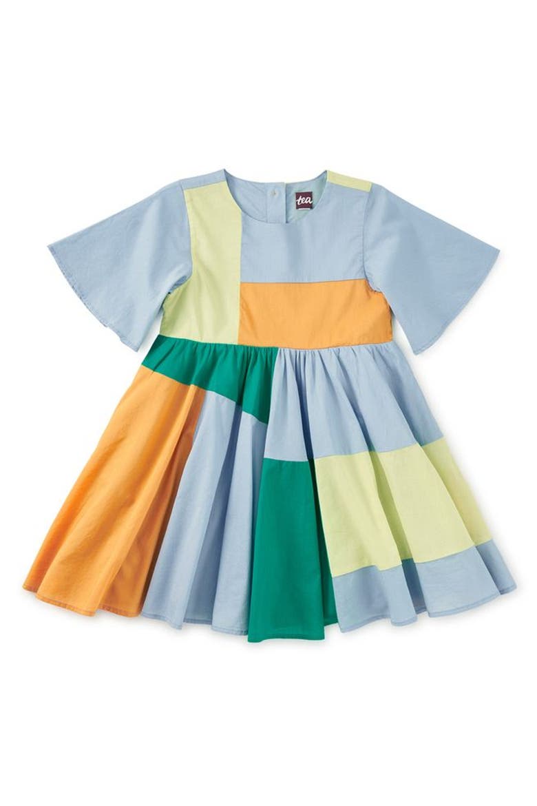 NEW Patchwork Dress, Alternate, color, SCENIC BLUE