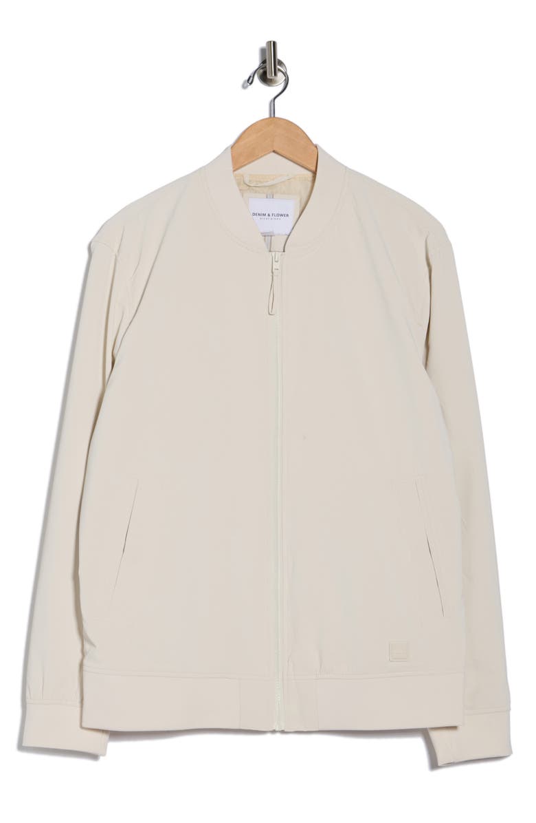 DENIM AND FLOWER Bomber Jacket, Main, color, Ecru